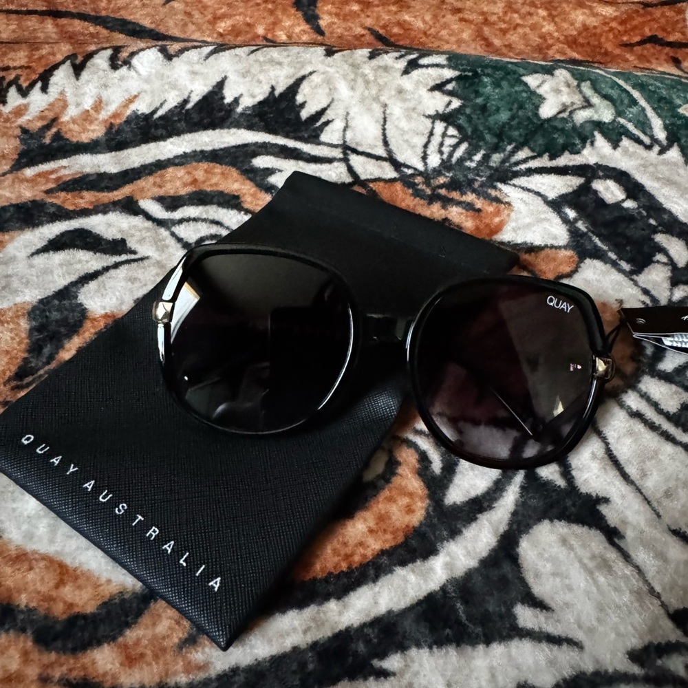 Quay Australia Black and Gold Sunglasses